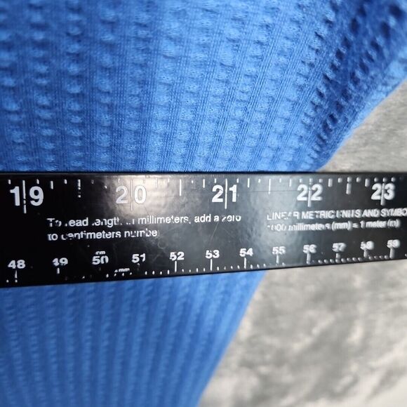 Intimate Essentials Women's Med Blue 1/2 Zip Short Sleeve Long Robe Side Slits - Picture 5 of 11